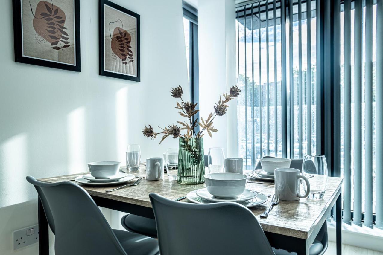Modern Luxe 1 & 2 Bed Apts Near Granby Plaza By Sojo Stay Leicester Bagian luar foto